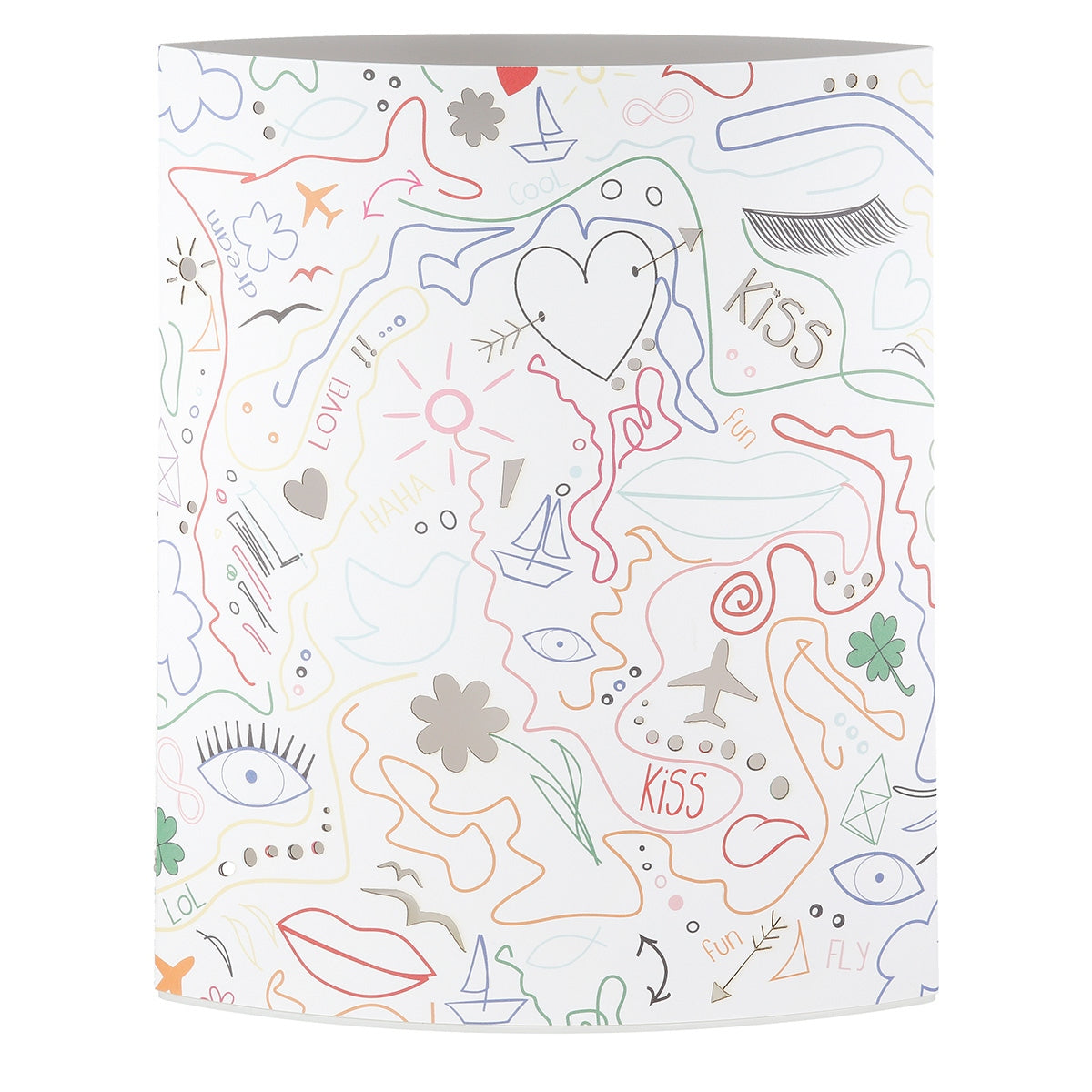 Διακοσμητικό Light (LED) Ellipse "Modern Art" Χαρτί Λευκό 13x6x16