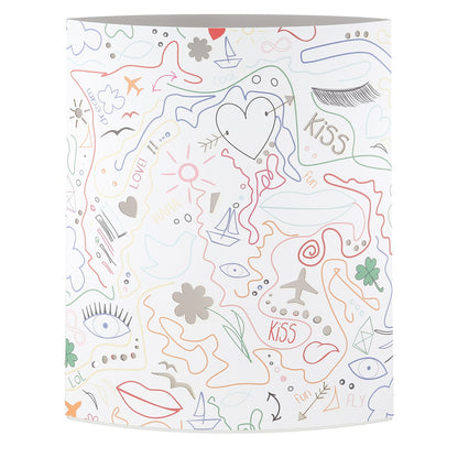 Διακοσμητικό Light (LED) Ellipse "Modern Art" Χαρτί Λευκό 13x6x16