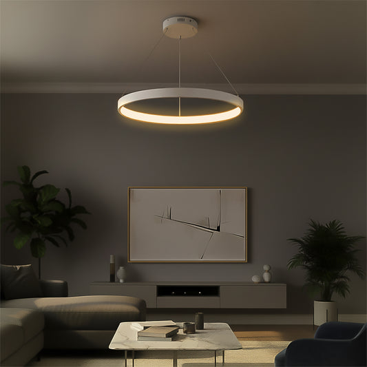 NEMESIS KLV-101-0212 Κρεμαστό Φωτιστικό Οροφής LED 67W 6700lm 180° AC 220-240V IP20 Ρυθμιζόμενο Λευκό CCT με Χειριστήριο από 2700K έως 6000K Dimmable - Lumileds SMD Chip - Λευκό Ματ - Μ80 x Π80 x Υ4