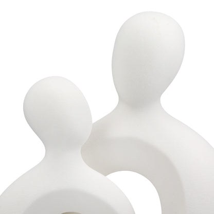 Figure Couple United White Ceramic 16.5x12x23.5 Set of 2 pcs