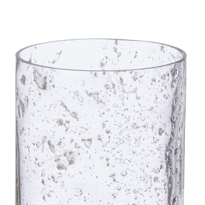 Κηροπήγιο Ρεσώ 'Anuk' Γυαλί/Ξύλο Μάνγκο Καφέ/Διάφανο 8x8x8