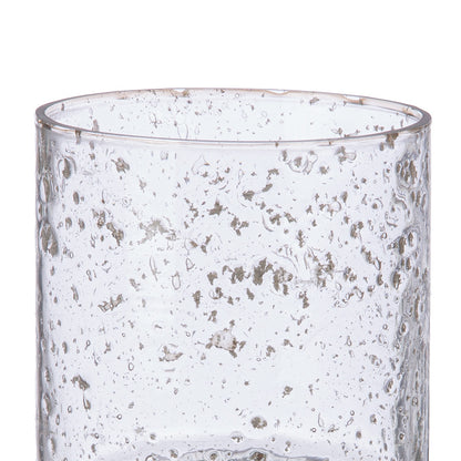 Κηροπήγιο Ρεσώ 'Anuk' Γυαλί/Ξύλο Μάνγκο Καφέ/Διάφανο 10x10x21