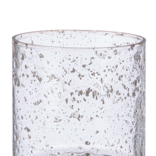 Κηροπήγιο Ρεσώ 'Anuk' Γυαλί/Ξύλο Μάνγκο Καφέ/Διάφανο 10x10x21