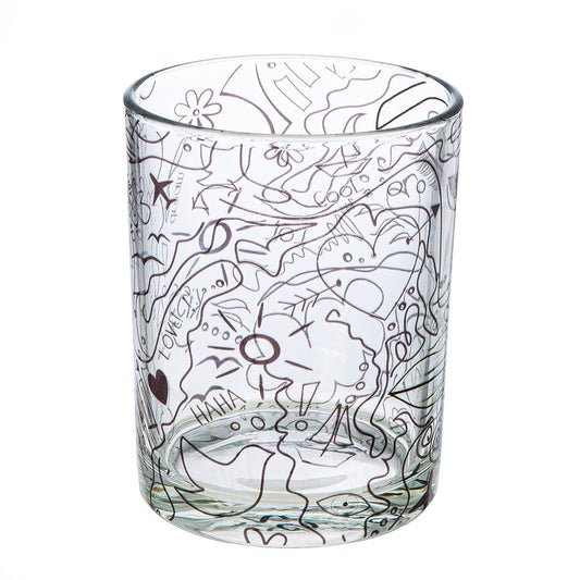 Φανάρι Καταιγίδας "Modern Art" Γυάλινο Μαύρο Clear 10x10x13