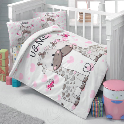 Σετ Σεντόνια Βρεφικά Art 5600 100x150εκ Ροζ