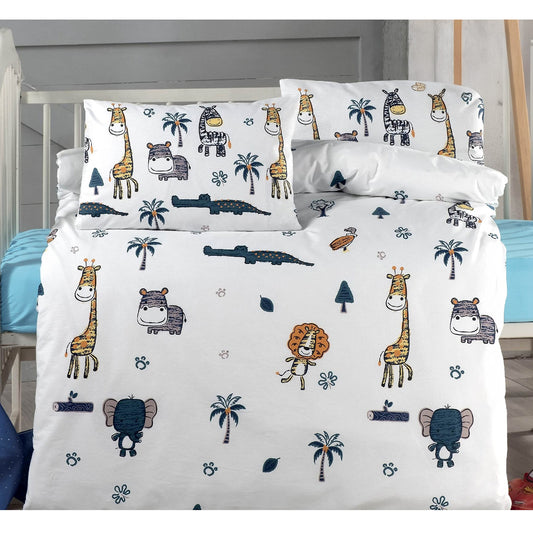 Σετ Σεντόνια Βρεφικά Art 5615 100x150εκ Τυρκουάζ/Εμπριμέ