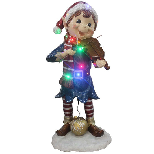 Ξωτικό με Βιολί LED Πολυρεζίν Εξωτερικού Χώρου 93εκ