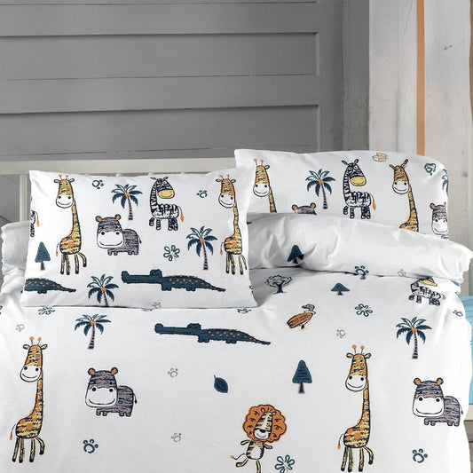 Ζεύγος Μαξιλαροθήκες Βρεφικές Art 5615 35x45εκ Τυρκουάζ/Εμπριμέ