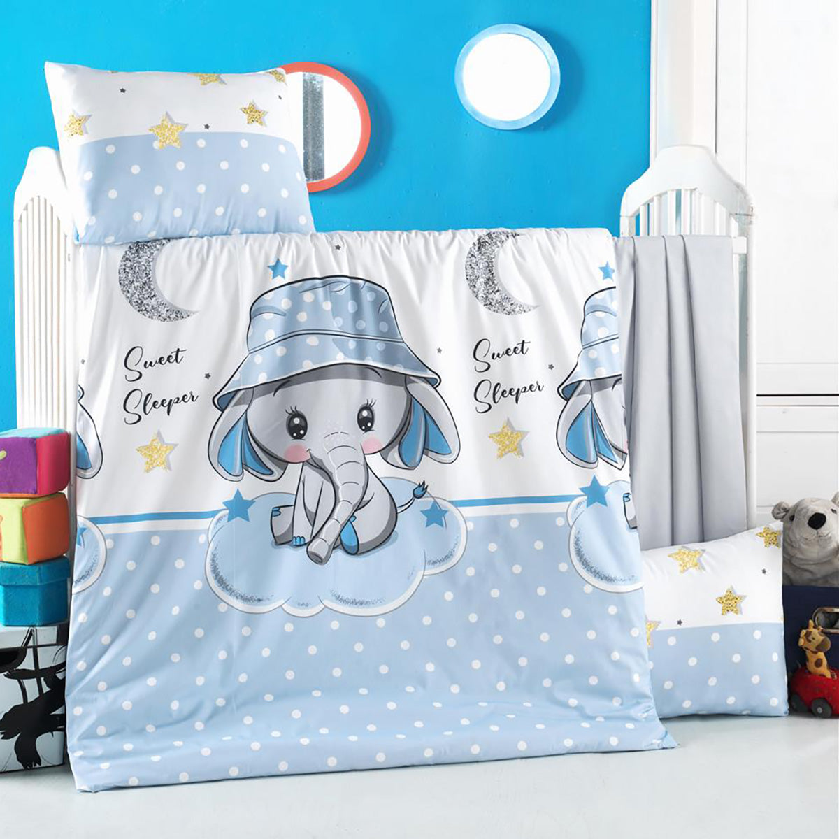 Ζεύγος Μαξιλαροθήκες Βρεφικές Art 5617 35x45εκ Γαλάζιο