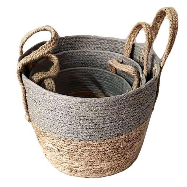 Καλάθι Ψάθινο 30x25-22x16 S/3