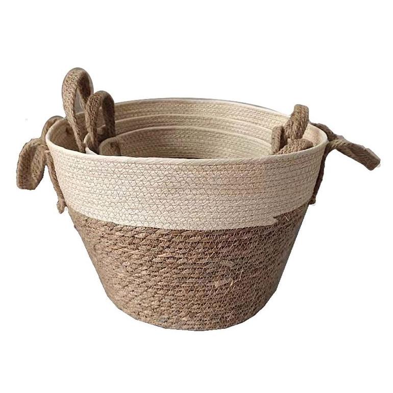 Καλάθι Ψάθινο 35x25-26x20 S/3