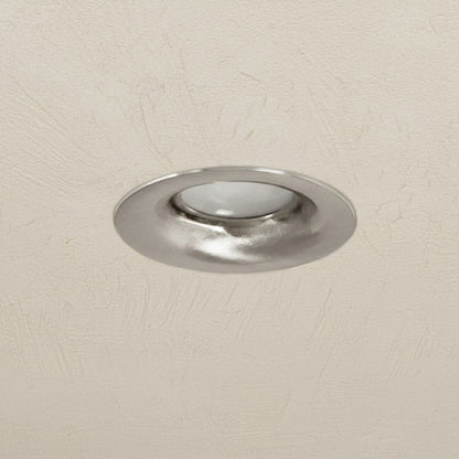 LAMDA KLV-101-0046 Χωνευτό Φωτιστικό Downlight Σποτ Μπάνιου για Λάμπα MR16 με Ντουί GU10 AC 220-240V Αδιάβροχο IP65 - Νίκελ Βούρτσας - Μ8.5 x Π8.5 x Υ3.5 / Q7.5