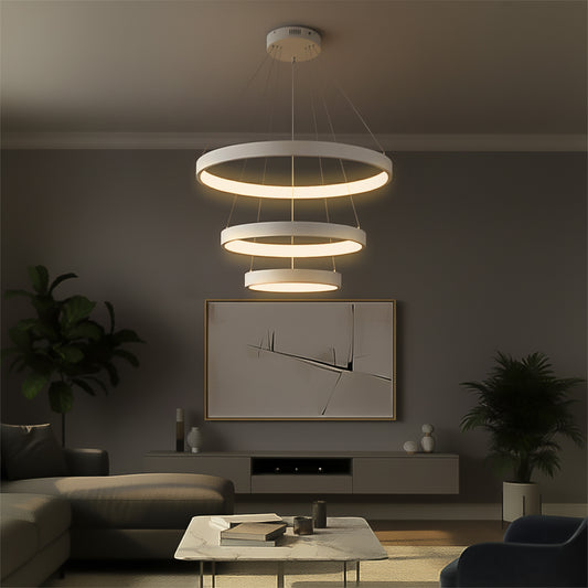 NEMESIS KLV-101-0218 Κρεμαστό Φωτιστικό Οροφής LED 100W 10000lm 180° AC 220-240V IP20 Ρυθμιζόμενο Λευκό CCT με Χειριστήριο από 2700K έως 6000K Dimmable - Lumileds SMD Chip - Λευκό Ματ - Μ60 x Π60 x Υ60