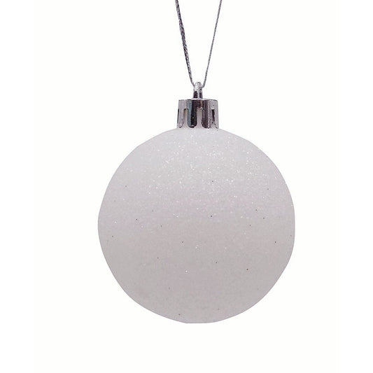 Μπάλα Πλαστική Λευκή με Glitter S/6 8εκ