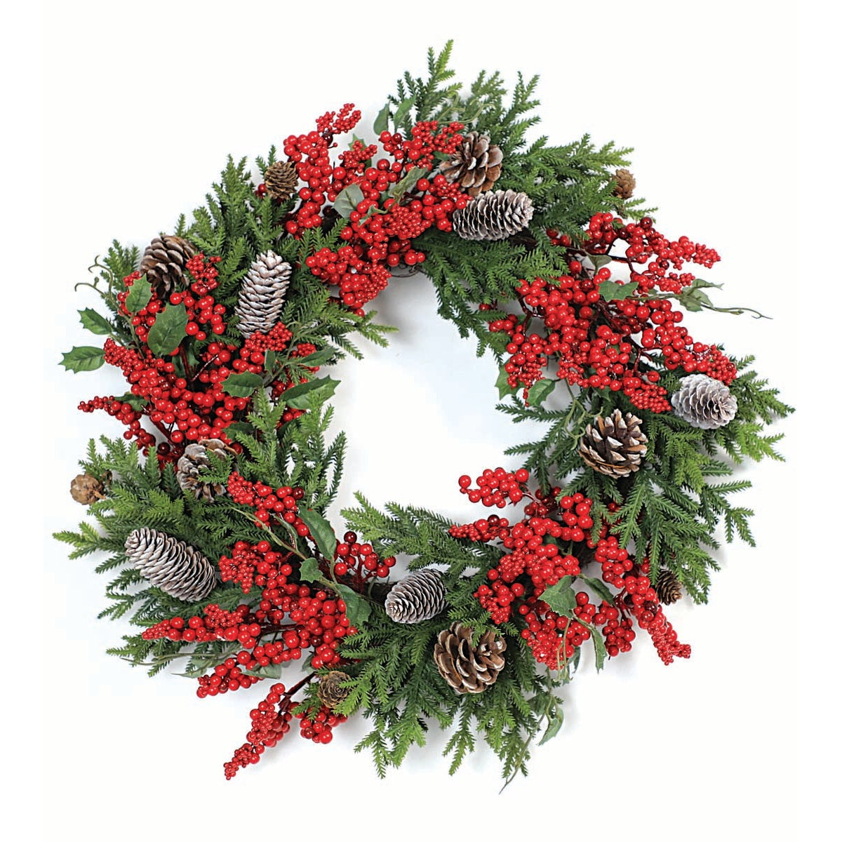 Στεφάνι με Berries & Κουκουνάρια 50εκ