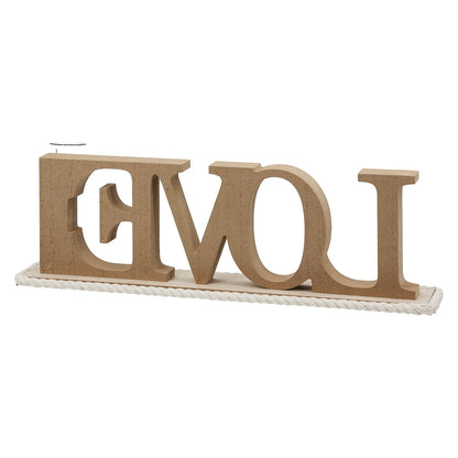 Lettering "Love" Ξύλο Ecru 41x8x13