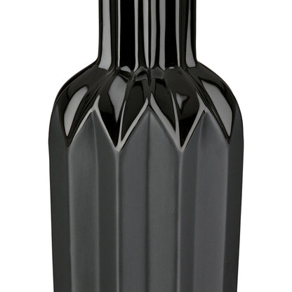 Βάζο Μπουκαλιού Κωνικό Κεραμικό Μαύρο 10x10x38
