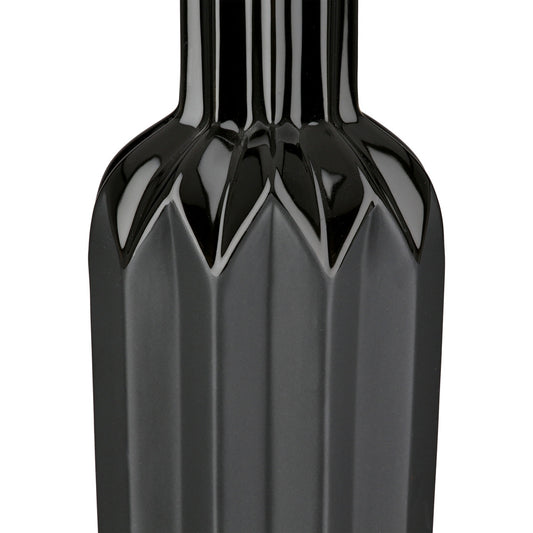 Βάζο Μπουκαλιού Κωνικό Κεραμικό Μαύρο 10x10x38