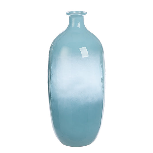 Βάζο Μπουκάλι Γυαλικά Μπλε 16x16x38