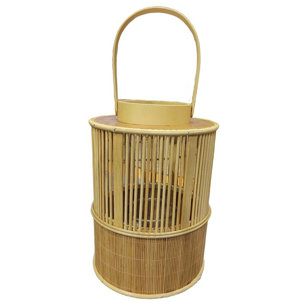 Φανάρι Bamboo με Κηροπήγιο 24x24x35