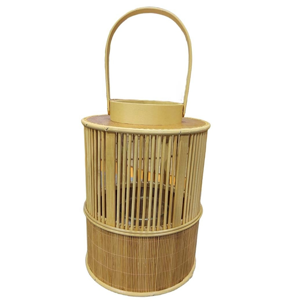 Φανάρι Bamboo με Κηροπήγιο 22x22x30