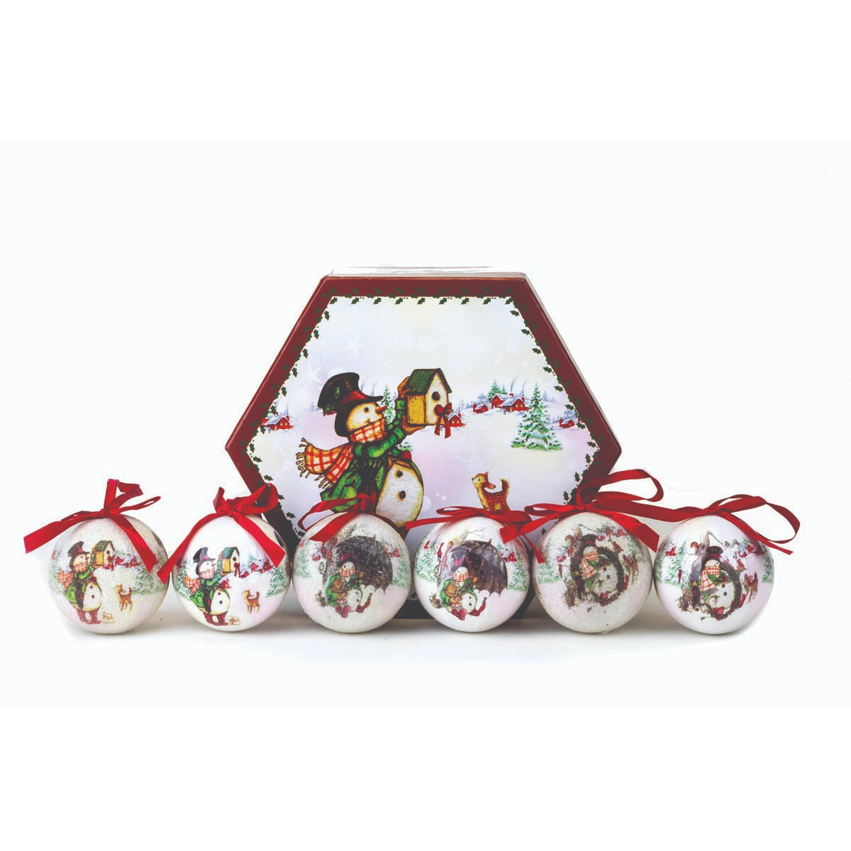 Μπάλα Οικολογική Χιονάνθρωπος με Κουτί 8εκ S/14