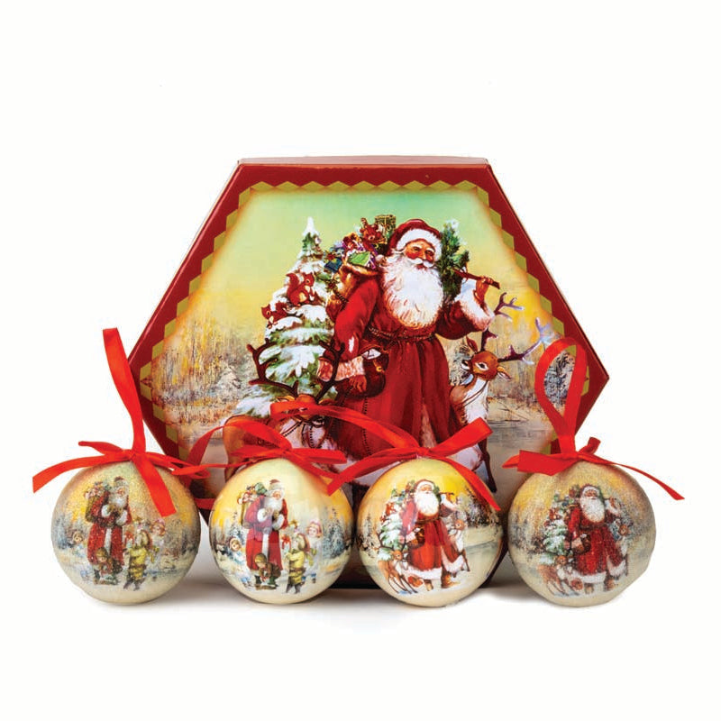 Μπάλα Οικολογική Άγιος Βασίλης & Παιδιά με Κουτί 8εκ S/14