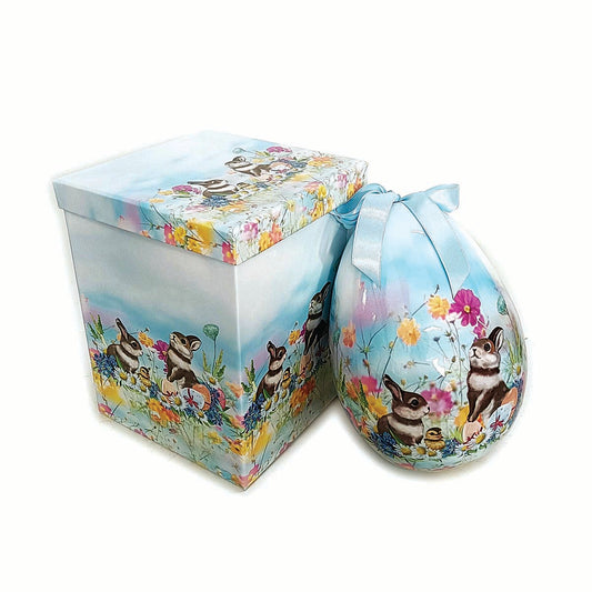 Αυγό Κουνελάκια με Κουτί Γαλάζιο 20εκ