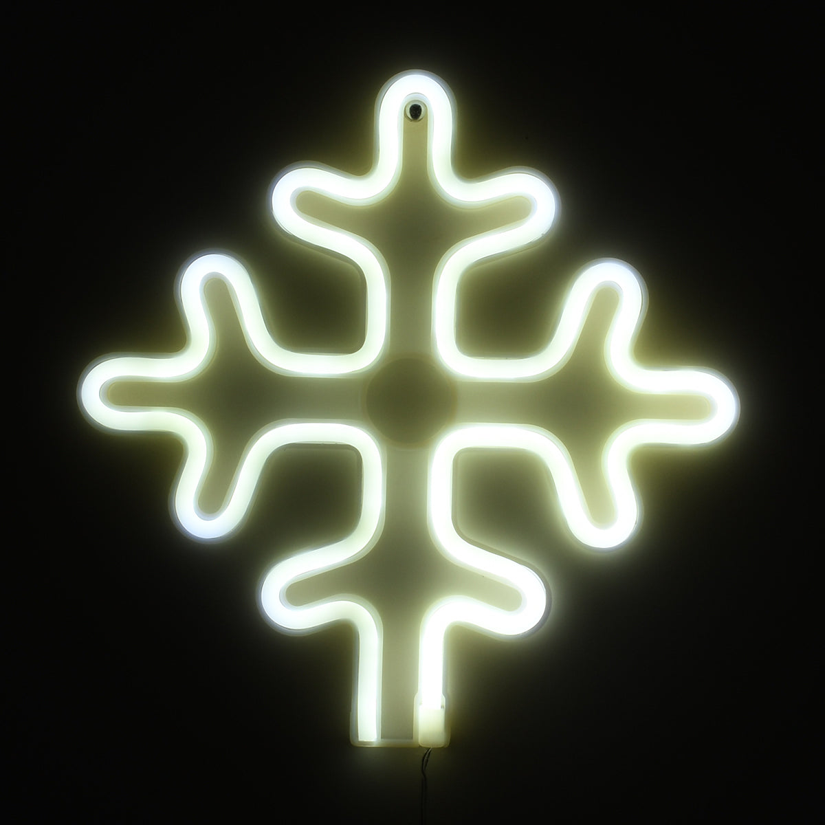 78581 Φωτιστικό Ταμπέλα Φωτεινή Επιγραφή NEON LED Σήμανσης SNOWFLAKE 5W με Καλώδιο Τροφοδοσίας USB - Μπαταρίας 3xAAA (Δεν Περιλαμβάνονται) - Ψυχρό Λευκό 6000K