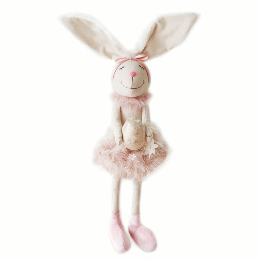 Κουνελίνα Καθιστή Ροζ 55εκ