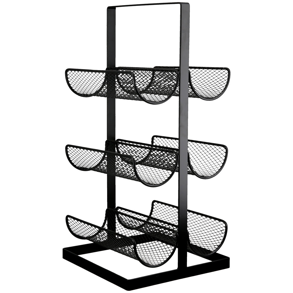 Ράφι Κρασιού Μεταλλικό Μαύρο 23x23x48