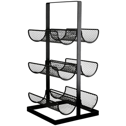 Ράφι Κρασιού Μεταλλικό Μαύρο 23x23x48