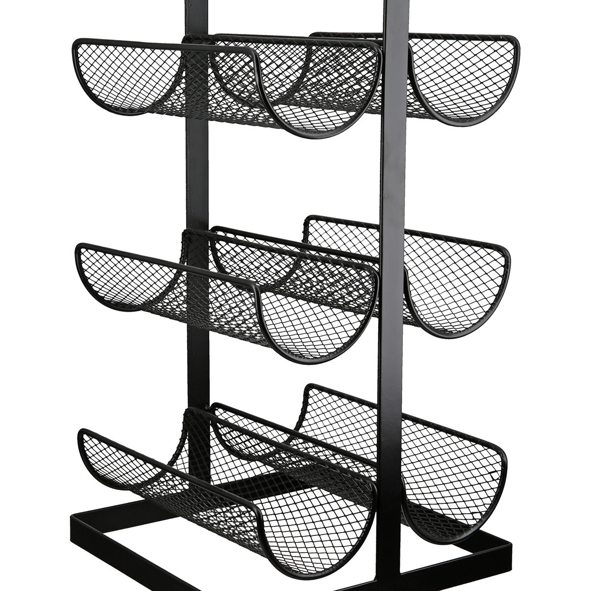 Ράφι Κρασιού Μεταλλικό Μαύρο 23x23x48