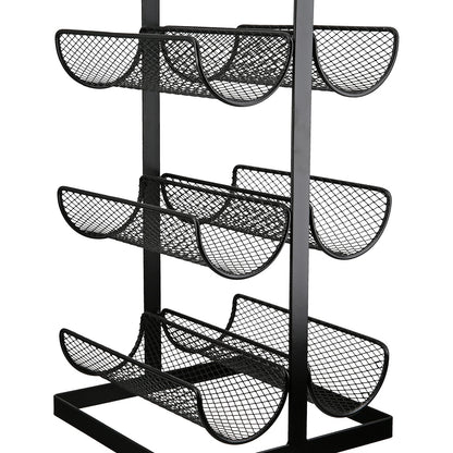 Ράφι Κρασιού Μεταλλικό Μαύρο 23x23x48