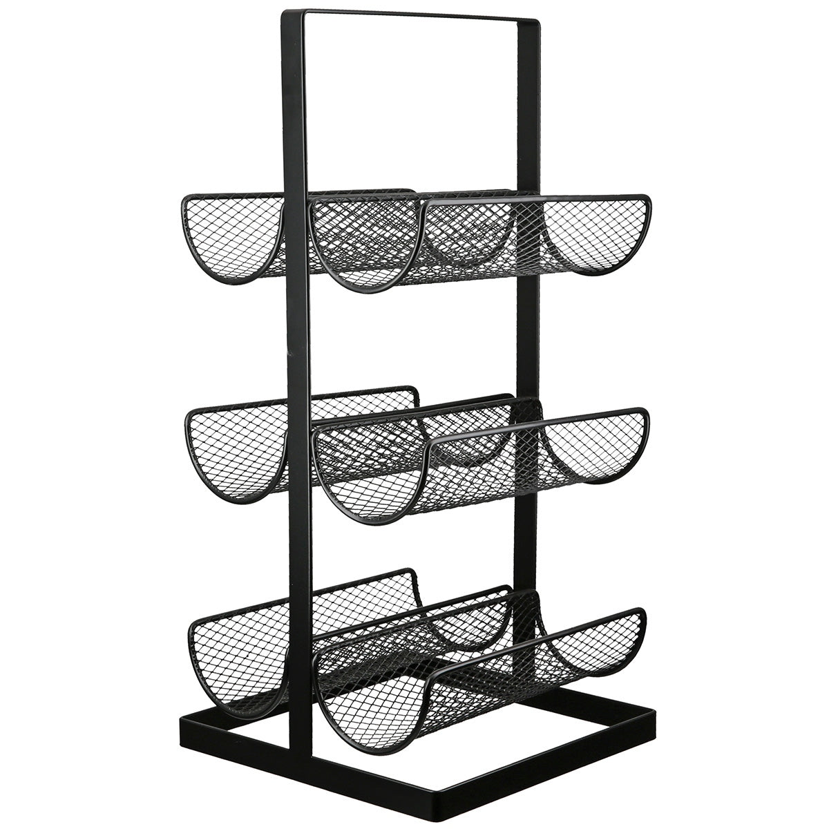 Ράφι Κρασιού Μεταλλικό Μαύρο 23x23x48