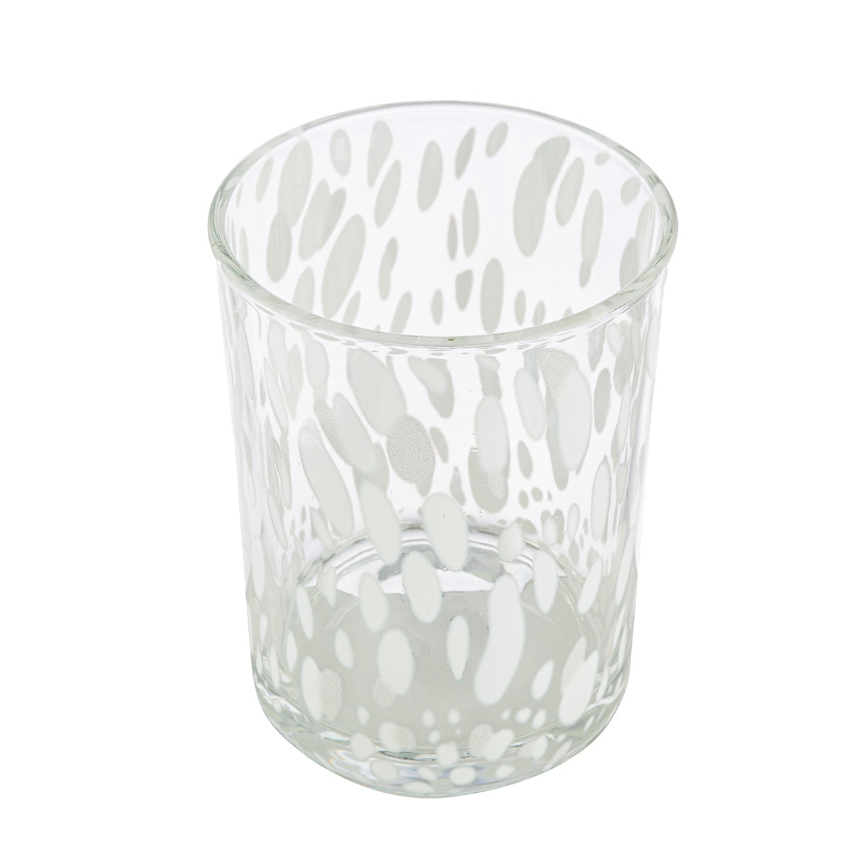 Φανάρι Κυλινδρικό Γυάλινο Διαφανές Λευκό 10x10x13