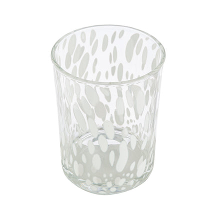 Φανάρι Κυλινδρικό Γυάλινο Διαφανές Λευκό 10x10x13