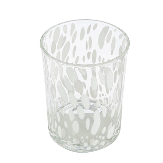 Φανάρι Κυλινδρικό Γυάλινο Διαφανές Λευκό 10x10x13