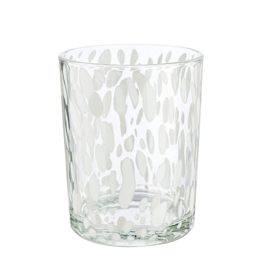 Φανάρι Κυλινδρικό Γυάλινο Διαφανές Λευκό 10x10x13