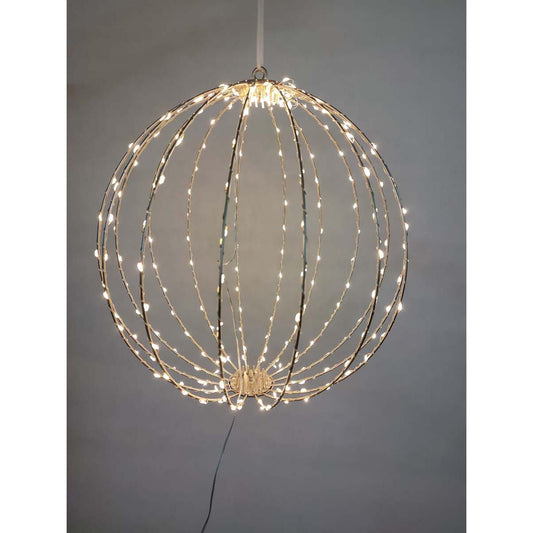 Μπάλα Μεταλλική Χρυσή 480 LED WW 58εκ