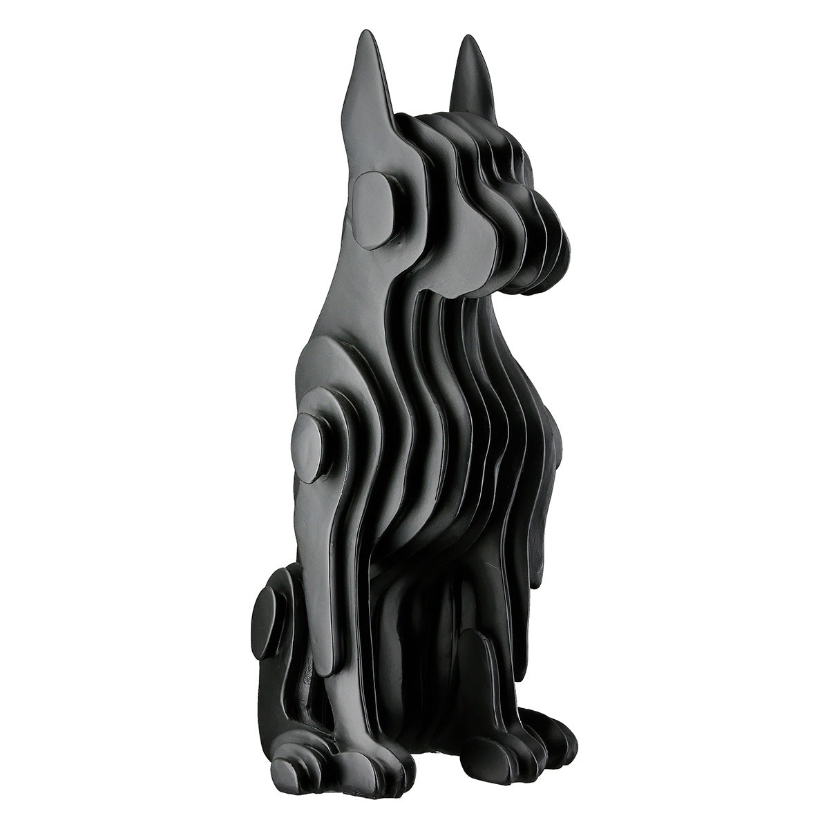 Figure Dog Synthetic Resin Black 13x15x29