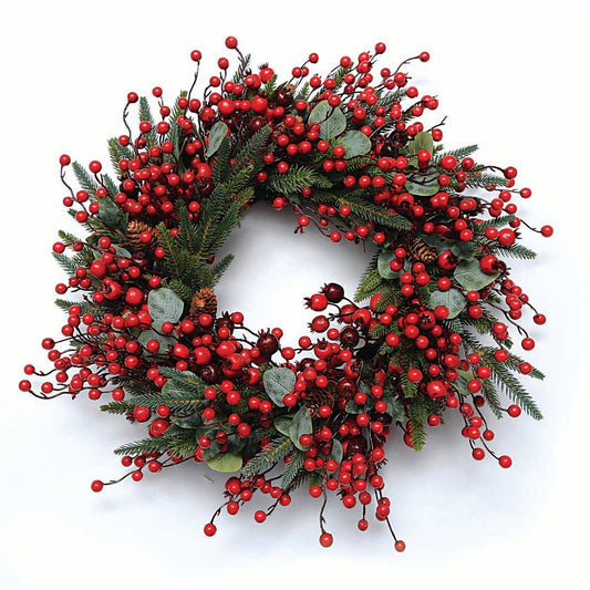 Στεφάνι με Berries & Ευκάλυπτο 60εκ