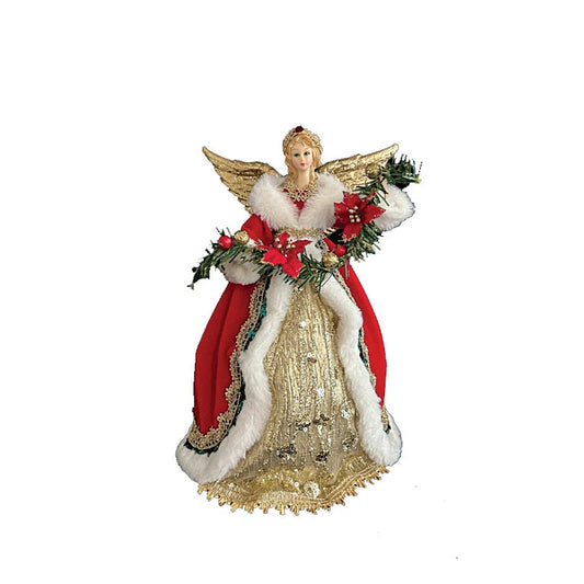 Κορυφή Δέντρου Άγγελος Κόκκινος-Χρυσό 40εκ