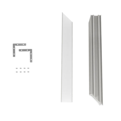 ALP-CORNER-SIDE90 LUMILINE 61768 Επιφανειακό / Κρεμαστό Προφίλ Αλουμινίου Γωνία με Λευκό Γαλακτερό Πατητό Κάλυμμα για Ταινίες LED IP20 - Γκρι Ανθρακί Ματ - Μ30 x Π3.5 x Υ7cm