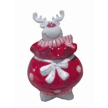 Μπισκοτιέρα με Ταρανδίνα Κόκκινη 12.5x12.5x18