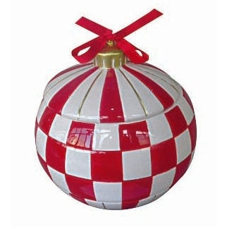 Μπισκοτιέρα Μπάλα Χριστουγέννων Κόκκινη 18x17.5x18