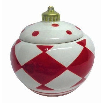 Μπισκοτιέρα Μπάλα Χριστουγέννων Κόκκινη 12.5x12.5x12.5