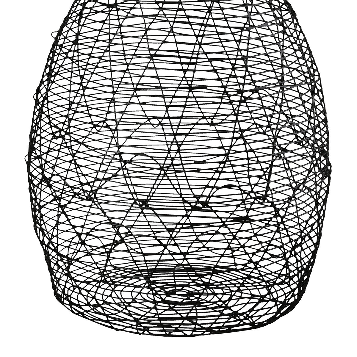 Βάζο Βολβώδες Μεταλλικό Μαύρο 22x22x33