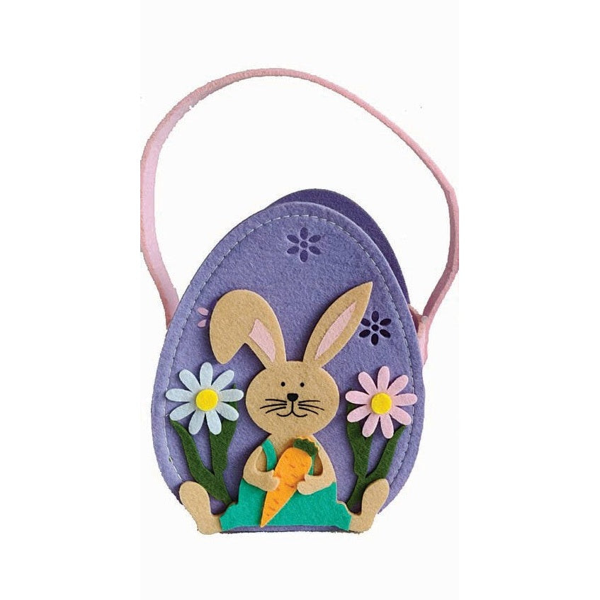 Καλάθι Τσόχινο με Αυγό Μωβ 13x9x24