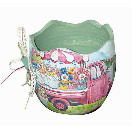 Αυγό Ανοιχτό με Λουλούδια 10x10x10